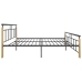 vidaXL Estructura de cama metal y madera maciza de roble 180x200 cm