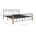 vidaXL Estructura de cama metal y madera maciza de roble 180x200 cm