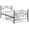 Estructura de cama sin colchón metal negro 90x200 cm