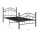 Estructura de cama sin colchón metal negro 90x200 cm