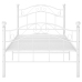 vidaXL Estructura de cama de metal blanco 90x200 cm