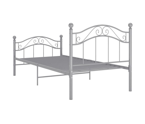 Estructura de cama sin colchón metal gris 90x200 cm