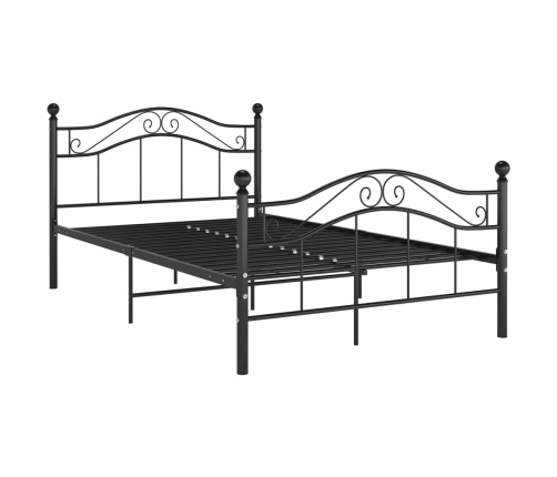 Estructura de cama sin colchón metal negro 120x200 cm