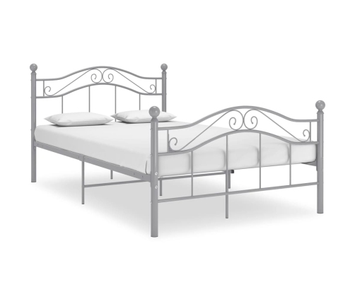 vidaXL Estructura de cama de metal gris 120x200 cm