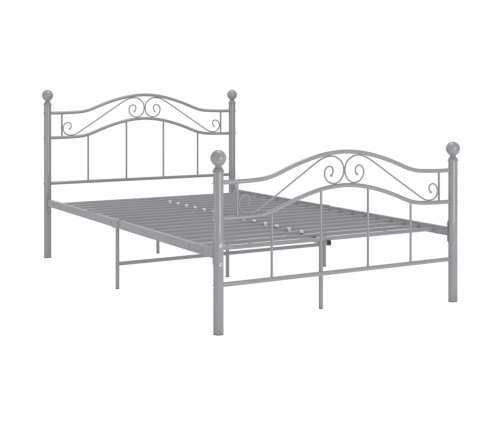 vidaXL Estructura de cama de metal gris 120x200 cm