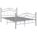 vidaXL Estructura de cama de metal gris 120x200 cm