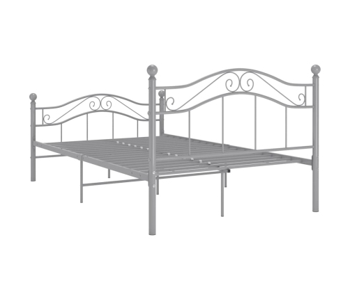 vidaXL Estructura de cama de metal gris 120x200 cm