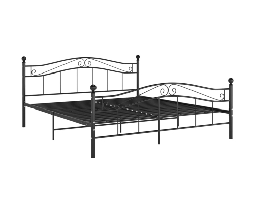 Estructura de cama sin colchón metal negro 140x200 cm