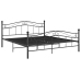 Estructura de cama sin colchón metal negro 140x200 cm