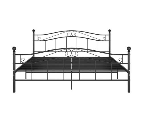 Estructura de cama sin colchón metal negro 140x200 cm