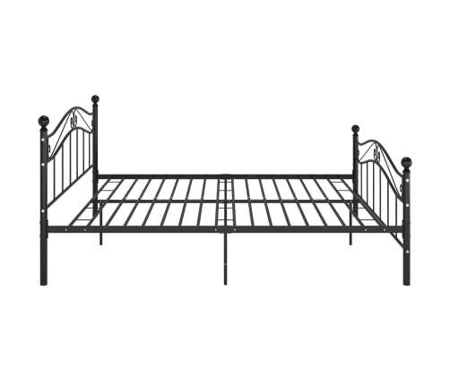 Estructura de cama sin colchón metal negro 140x200 cm