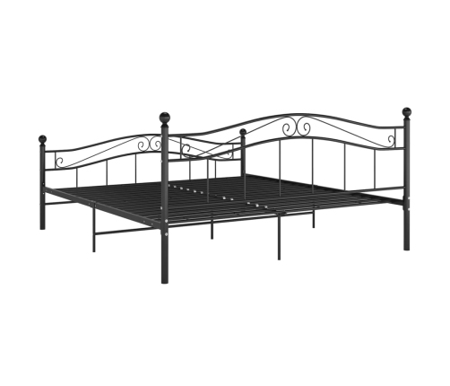Estructura de cama sin colchón metal negro 140x200 cm
