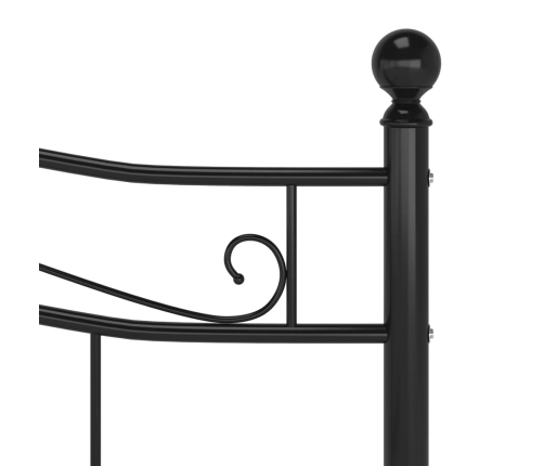 Estructura de cama sin colchón metal negro 140x200 cm