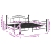 Estructura de cama sin colchón metal negro 140x200 cm