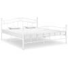 Estructura de cama de metal blanco 140x200 cm