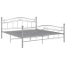 Estructura de cama de metal gris 140x200 cm