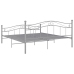 Estructura de cama de metal gris 140x200 cm