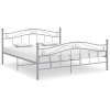 Estructura de cama de metal gris 180x200 cm