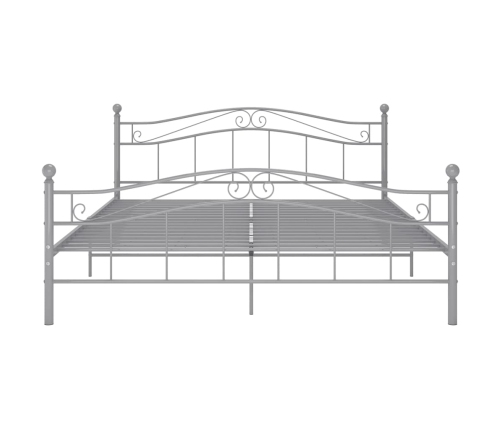 Estructura de cama de metal gris 180x200 cm