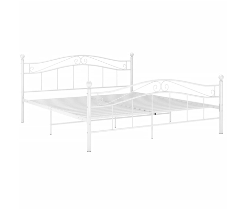 Estructura de cama de metal blanco 200x200 cm