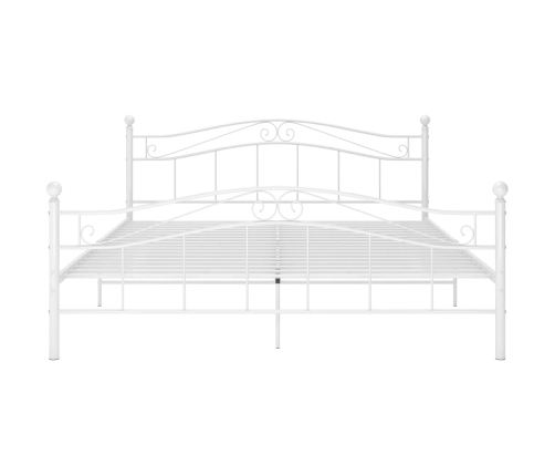 Estructura de cama de metal blanco 200x200 cm