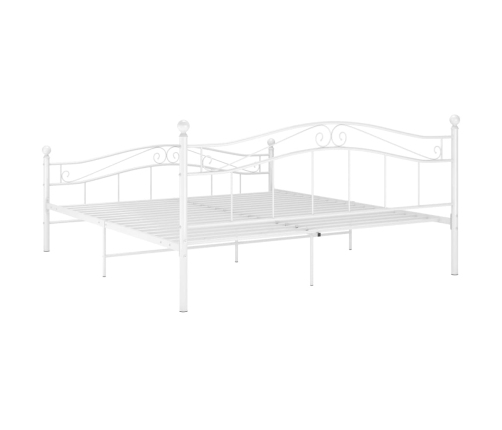 Estructura de cama de metal blanco 200x200 cm