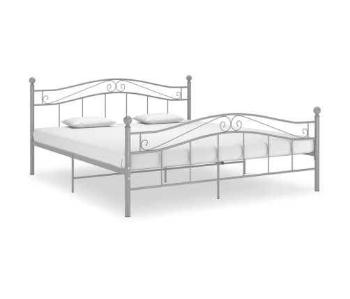 Estructura de cama de metal gris 200x200 cm