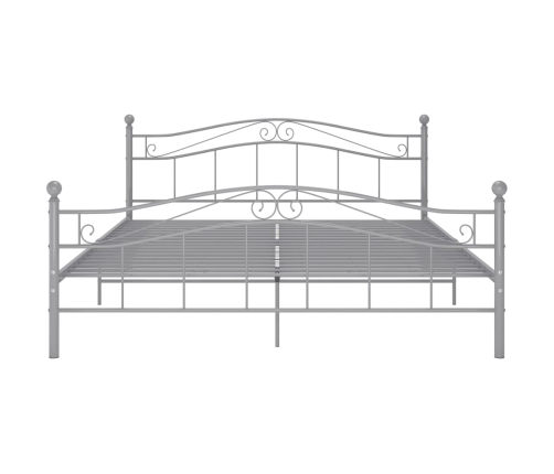 Estructura de cama de metal gris 200x200 cm