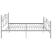 Estructura de cama de metal gris 200x200 cm