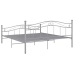 Estructura de cama de metal gris 200x200 cm