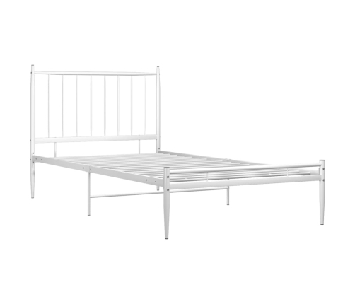 Estructura de cama sin colchón metal blanco 90x200 cm