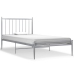 Estructura de cama sin colchón metal gris 100x200 cm