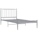 Estructura de cama sin colchón metal gris 100x200 cm