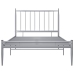 Estructura de cama sin colchón metal gris 100x200 cm