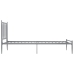 Estructura de cama sin colchón metal gris 100x200 cm