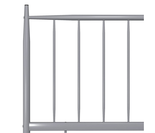 Estructura de cama sin colchón metal gris 100x200 cm