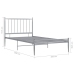 Estructura de cama sin colchón metal gris 100x200 cm