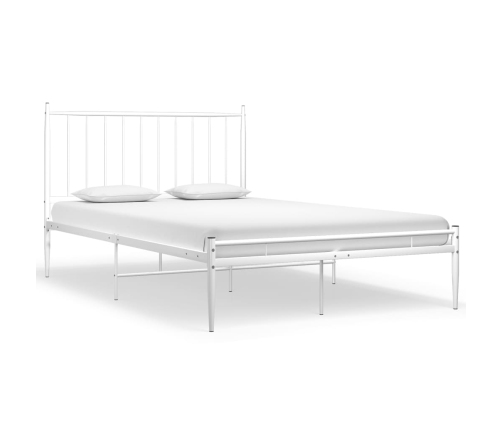 Estructura de cama sin colchón metal blanco 120x200 cm