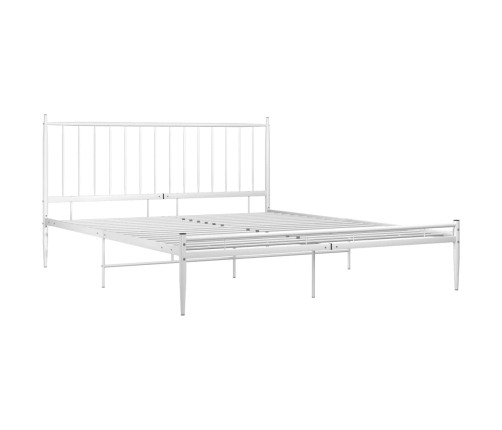 Estructura de cama sin colchón metal blanco 140x200 cm