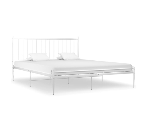 Estructura de cama sin colchón metal blanco 200x200 cm
