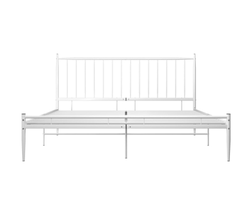 Estructura de cama sin colchón metal blanco 200x200 cm