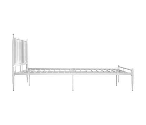 Estructura de cama sin colchón metal blanco 200x200 cm