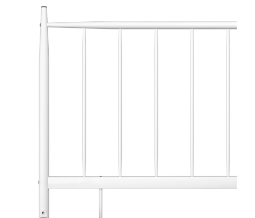 Estructura de cama sin colchón metal blanco 200x200 cm