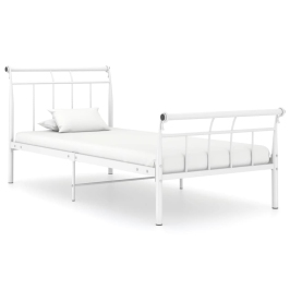 Estructura de cama sin colchón metal blanco 90x200 cm