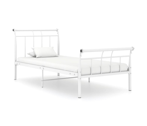 Estructura de cama sin colchón metal blanco 90x200 cm