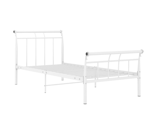 Estructura de cama sin colchón metal blanco 90x200 cm