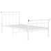 Estructura de cama sin colchón metal blanco 90x200 cm