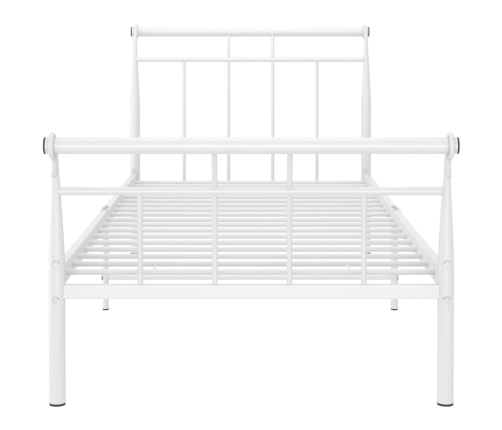 Estructura de cama sin colchón metal blanco 90x200 cm