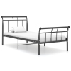 Estructura de cama sin colchón metal negro 100x200 cm