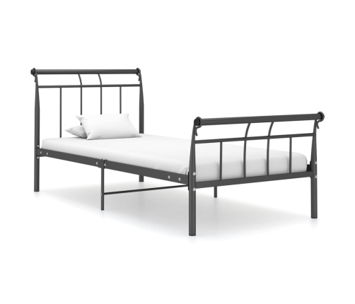 Estructura de cama sin colchón metal negro 100x200 cm